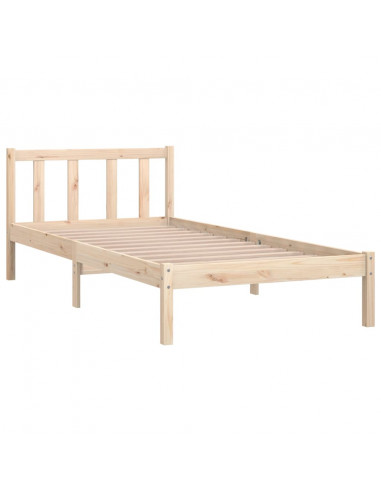 Giroletto in Legno Massello Grigio 75x190 cm Small Single