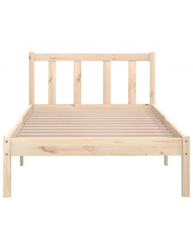 Giroletto in Legno Massello Grigio 75x190 cm Small Single