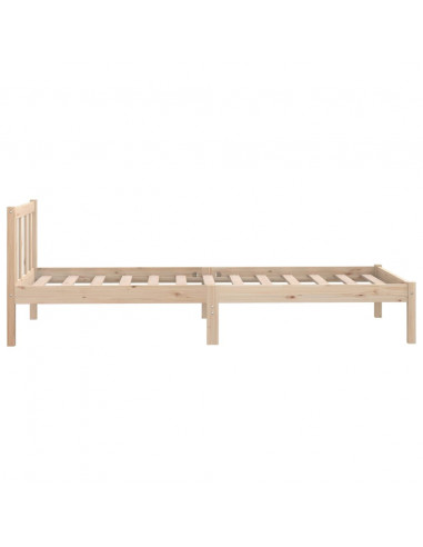 Giroletto in Legno Massello Grigio 75x190 cm Small Single