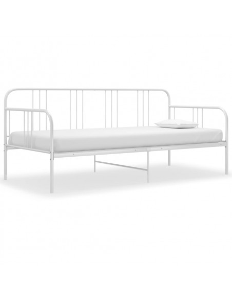 Divano Letto Bianco in Metallo 90x200 cm