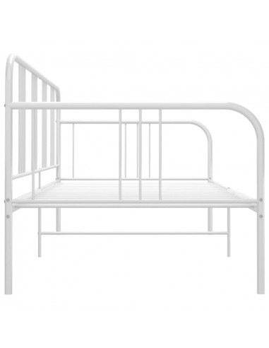 Divano Letto Bianco in Metallo 90x200 cm