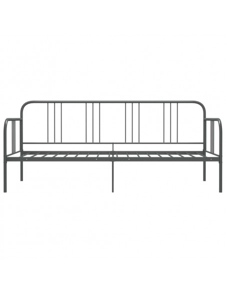 Divano Letto Grigio in Metallo 90x200 cm