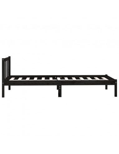 Giroletto Nero in Legno Massello di Pino 100x200 cm