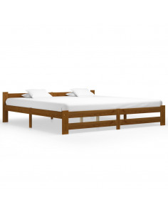 Giroletto Marrone Miele in Legno Massello di Pino 200x200 cm 2