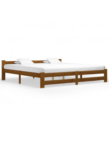 Giroletto Marrone Miele in Legno Massello di Pino 200x200 cm