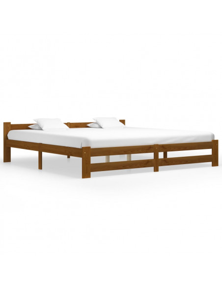 Giroletto Marrone Miele in Legno Massello di Pino 200x200 cm
