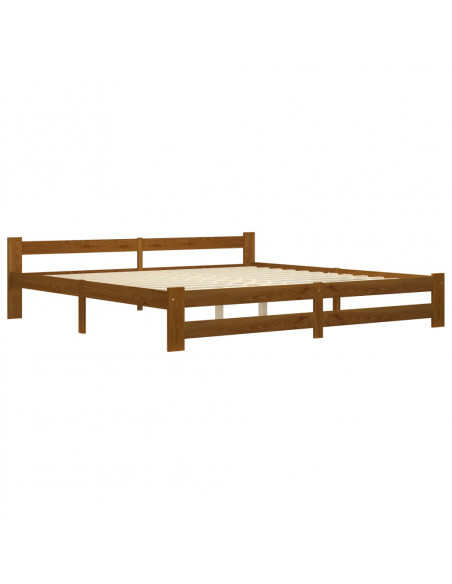 Giroletto Marrone Miele in Legno Massello di Pino 200x200 cm