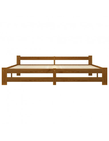 Giroletto Marrone Miele in Legno Massello di Pino 200x200 cm