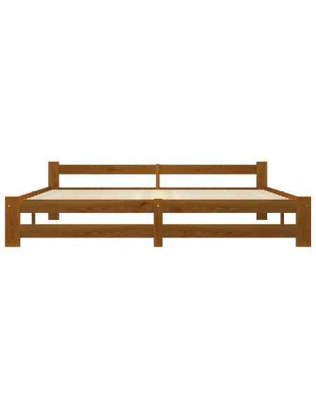 Giroletto Marrone Miele in Legno Massello di Pino 200x200 cm