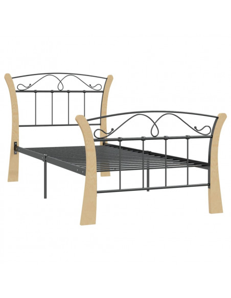 Giroletto Nero in Metallo 90x200 cm