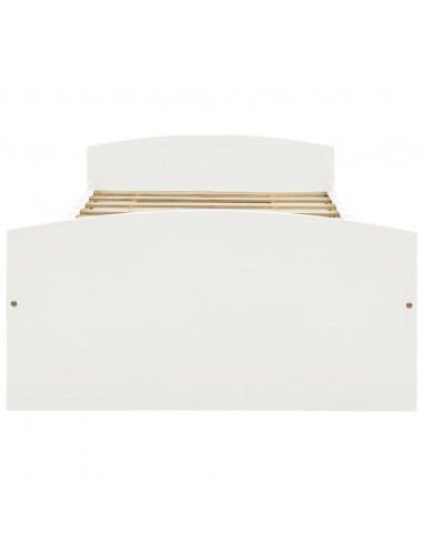 Giroletto con 2 Cassetti Bianco in Legno di Pino 90x200 cm