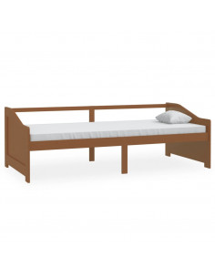 Divano Letto a 3 Posti Miele in Legno Massello di Pino 90x200cm 2