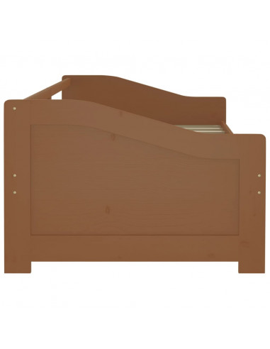 Divano Letto a 3 Posti Miele in Legno Massello di Pino 90x200cm