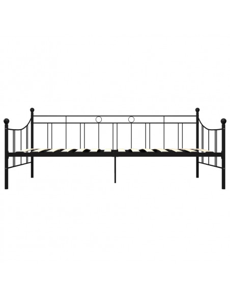 Telaio Divano Letto Nero in Metallo 90x200 cm
