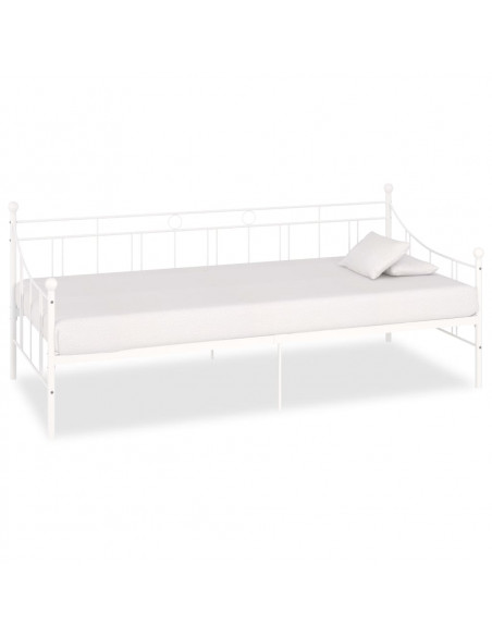 Telaio Divano Letto Bianco in Metallo 90x200 cm