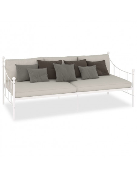 Telaio Divano Letto Bianco in Metallo 90x200 cm