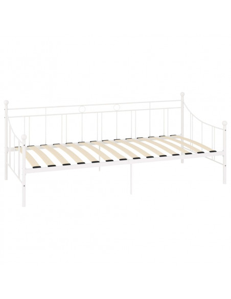 Telaio Divano Letto Bianco in Metallo 90x200 cm