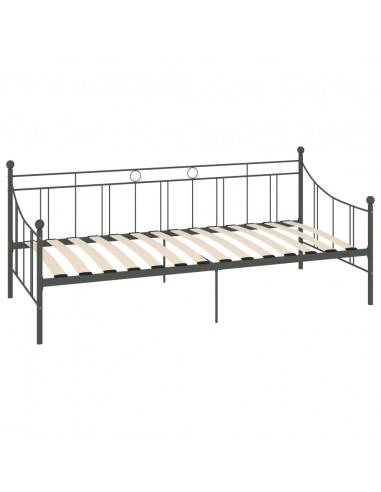Telaio Divano Letto Grigio in Metallo 90x200 cm