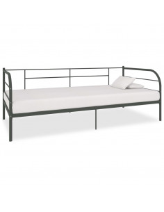 Telaio Divano Letto Grigio in Metallo 90x200 cm 2