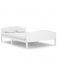 Giroletto Bianco in Legno Massello di Pino 160x200 cm 2