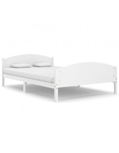 Giroletto Bianco in Legno Massello di Pino 160x200 cm