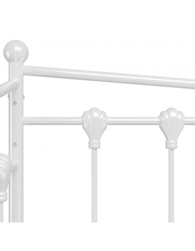 Telaio Divano Letto Estraibile Bianco in Metallo 90x200 cm