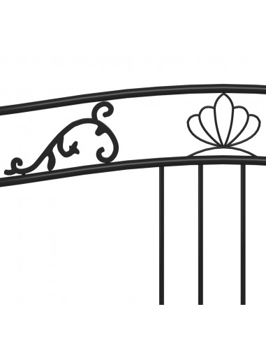 Telaio Divano Letto Estraibile Nero in Metallo 90x200 cm