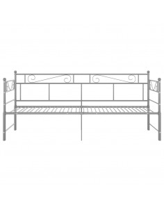 Telaio Divano Letto Estraibile Grigio in Metallo 90x200 cm 2