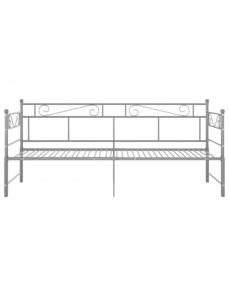 Telaio Divano Letto Estraibile Grigio in Metallo 90x200 cm