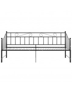 Telaio Divano Letto Estraibile Nero in Metallo 90x200 cm 2