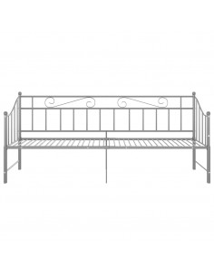 Telaio Divano Letto Estraibile Grigio in Metallo 90x200 cm 2