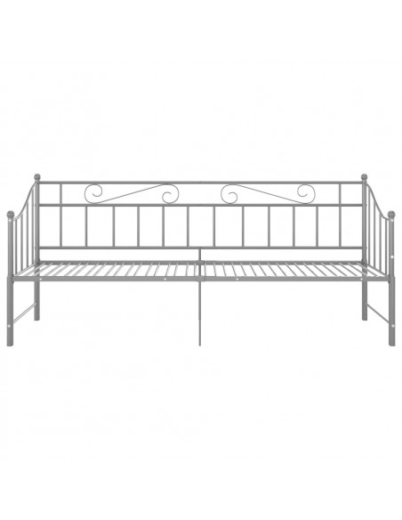 Telaio Divano Letto Estraibile Grigio in Metallo 90x200 cm