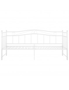 Telaio Divano Letto Estraibile Bianco in Metallo 90x200 cm 2