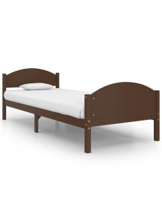 Giroletto Marrone Scuro in Legno Massello di Pino 100x200 cm 2