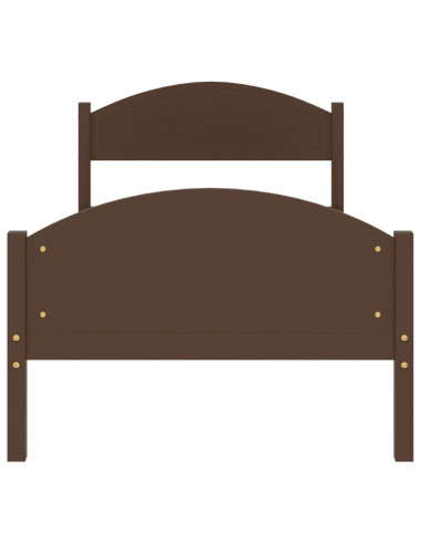 Giroletto Marrone Scuro in Legno Massello di Pino 100x200 cm