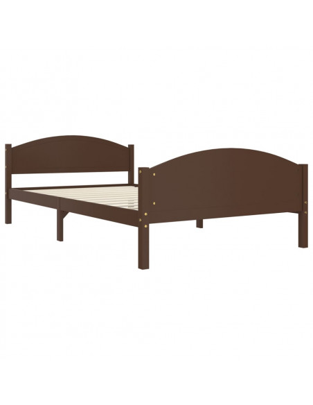 Giroletto Marrone Scuro in Legno Massello di Pino 120x200 cm