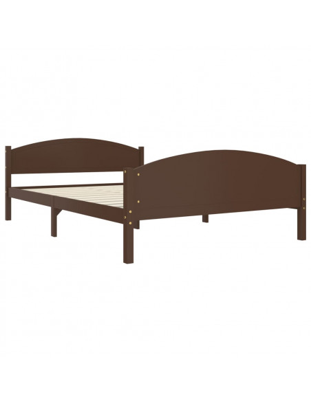 Giroletto Marrone Scuro in Legno Massello di Pino 160x200cm