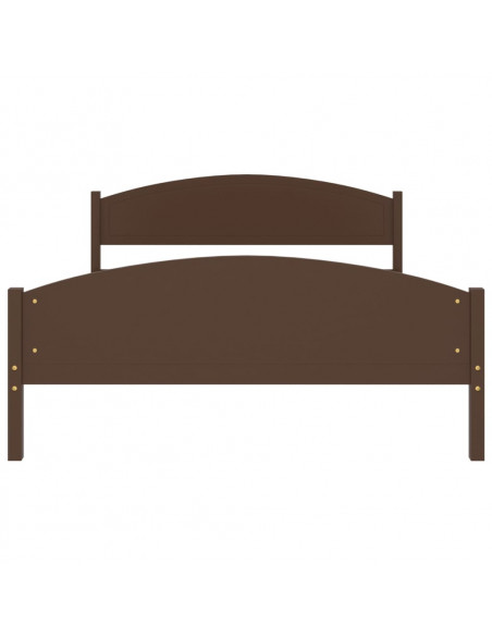 Giroletto Marrone Scuro in Legno Massello di Pino 160x200cm