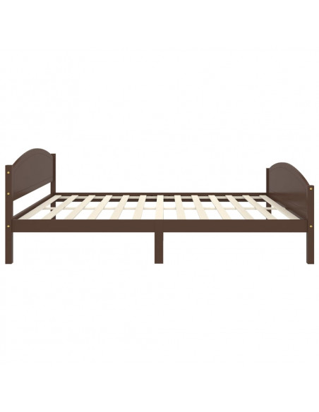 Giroletto Marrone Scuro in Legno Massello di Pino 160x200cm