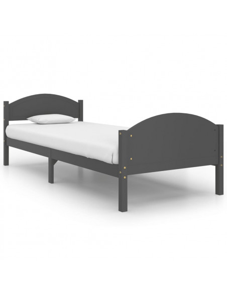 Giroletto Grigio Scuro in Legno Massello di Pino 90x200 cm