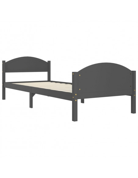 Giroletto Grigio Scuro in Legno Massello di Pino 90x200 cm