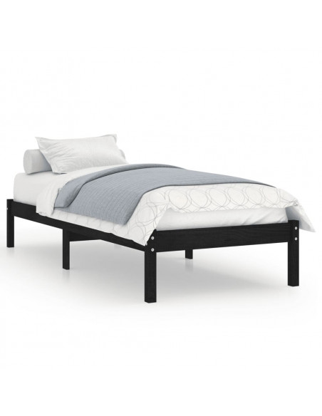Giroletto in Legno Massello Nero 75x190 cm Small Single