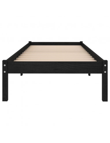 Giroletto in Legno Massello Nero 75x190 cm Small Single