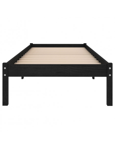 Giroletto in Legno Massello Nero 75x190 cm Small Single