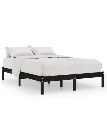 Giroletto Nero in Legno Massello 135x190 cm Double