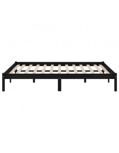 Giroletto Nero in Legno Massello 135x190 cm Double