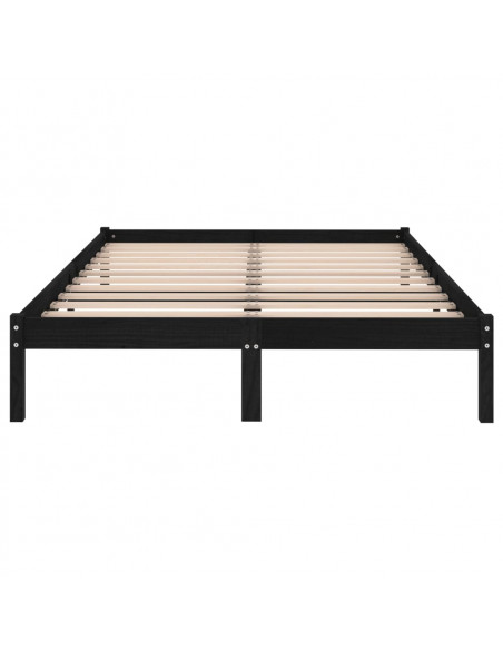 Giroletto Nero in Legno Massello di Pino 140x190 cm