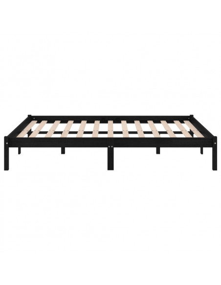 Giroletto Nero in Legno Massello di Pino 140x190 cm