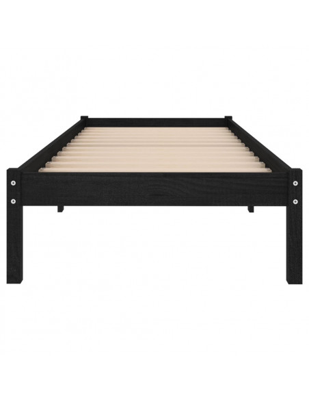 Giroletto Nero in Legno Massello di Pino 100x200 cm