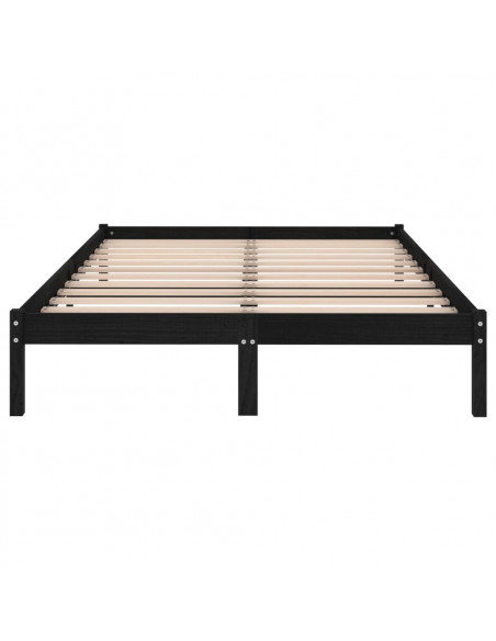 Giroletto Nero in Legno Massello 150x200 cm King Size